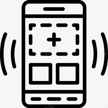 智能手机用户界面mobile3线性图标图标