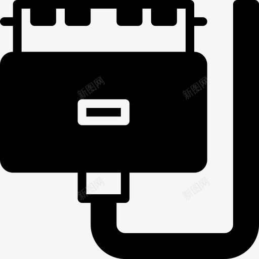 充电器连接4固态图标svg_新图网 https://ixintu.com 充电器 固态 连接4