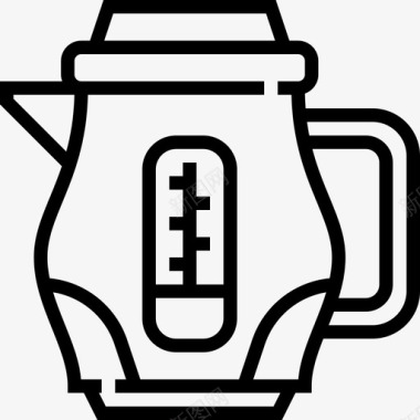 水壶咖啡20线性图标图标