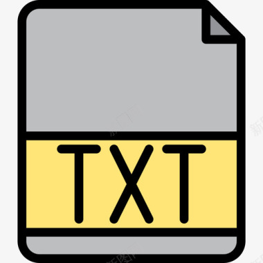 Txt文件扩展名3线性颜色图标图标