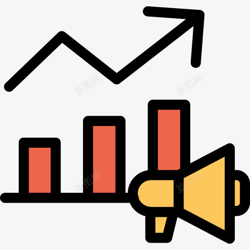 利润分析和图表线性颜色橙色图标svg_新图网 https://ixintu.com 分析和图表 利润 线性颜色橙色