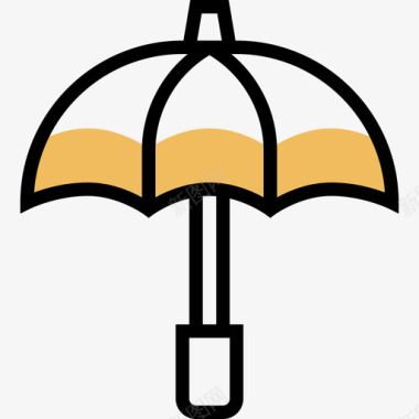 雨伞高尔夫15黄影图标图标