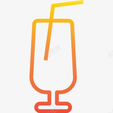 橙汁饮料12梯度图标图标