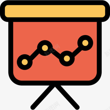 统计大数据8线性颜色橙色图标图标