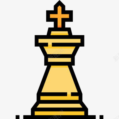 国际象棋运动43线颜色图标图标