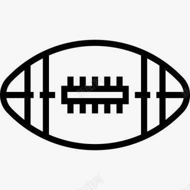 橄榄球美式足球5直线型图标图标