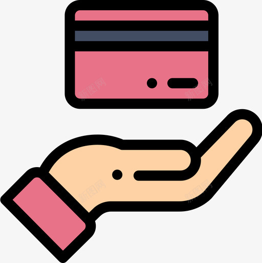 信用卡电子商务56线性彩色图标svg_新图网 https://ixintu.com 信用卡 电子商务56 线性彩色
