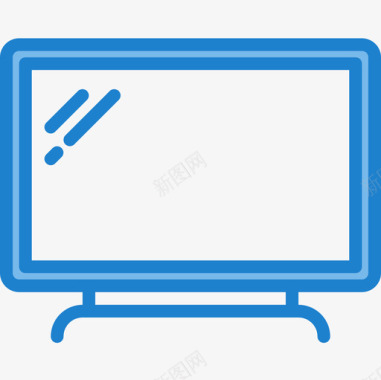 电视电子设备4蓝色图标图标