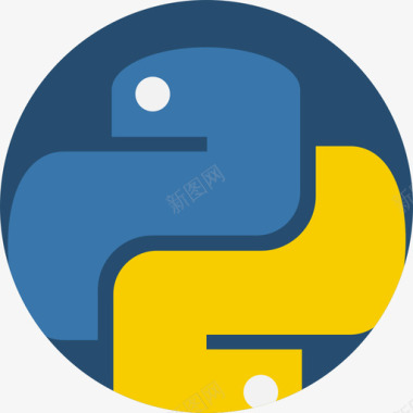 Python软件开发徽标平面图标图标