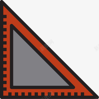 三角形教育和学习7线颜色图标图标