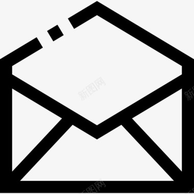 电子邮件接口46线性图标图标