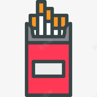 烟草烟草2线性颜色图标图标