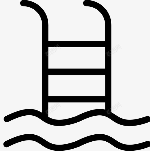 游泳池夏季41线性图标svg_新图网 https://ixintu.com 夏季41 游泳池 线性