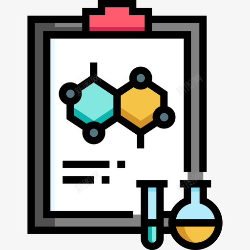 报告化学10线性颜色图标svg_新图网 https://ixintu.com 化学10 报告 线性颜色