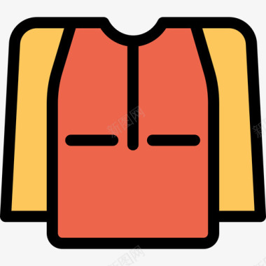 夹克野营63直线颜色橙色图标图标