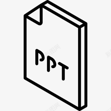 Ppt文件夹和文件3线性图标图标