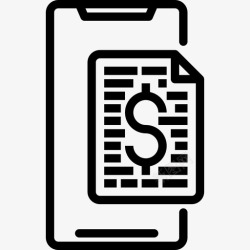 智能手机行业银行业务智能手机2线性图标高清图片