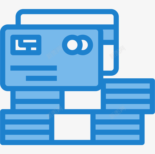 信用卡银行和金融23蓝色图标svg_新图网 https://ixintu.com 信用卡 蓝色 银行和金融23