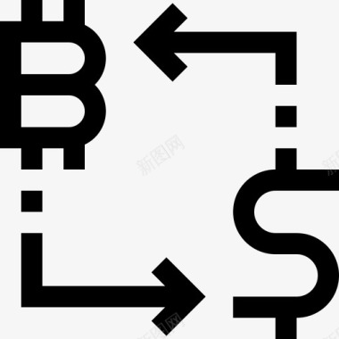 比特币加密货币7线性图标图标