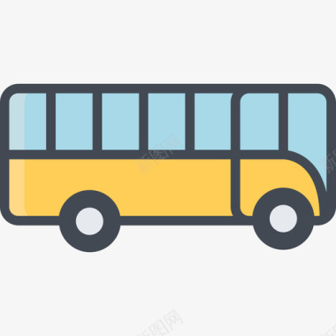 公共汽车交通45线颜色图标图标