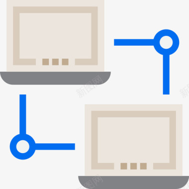 连接网络和数据库18平面图标图标