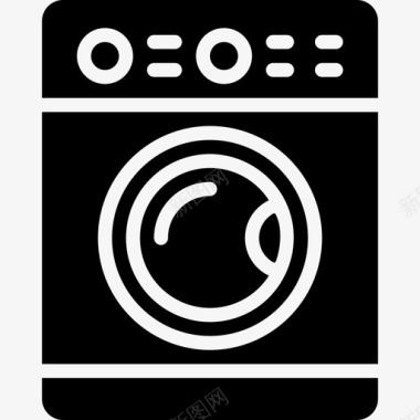 洗衣机家具家用3实心图标图标