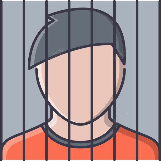 囚犯法律6颜色图标svg_新图网 https://ixintu.com 囚犯 法律6 颜色