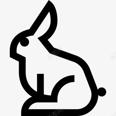 兔子兽医直系图标图标