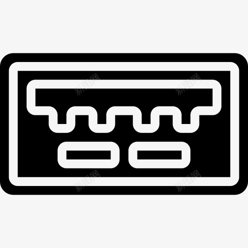 Usbpc组件填充图标svg_新图网 https://ixintu.com Usb pc组件 填充