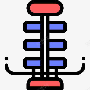 机器健身器材6线颜色图标图标