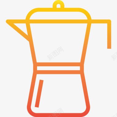 水壶咖啡37梯度图标图标