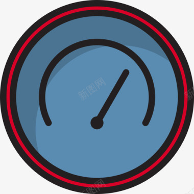 车速表按钮2线性颜色图标图标