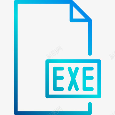 Exe文件和文件夹6线性渐变图标图标