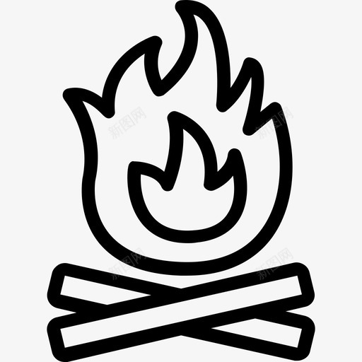 BonfireBBQGrill线性图标svg_新图网 https://ixintu.com BBQGrill Bonfire 线性