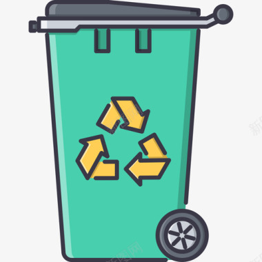 回收箱自然22彩色图标图标