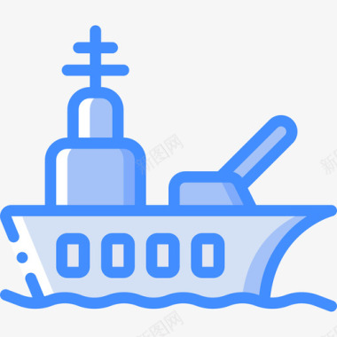 战舰蓝色图标图标