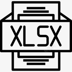 xlsx文件类型Xlsx文件类型3线性图标高清图片