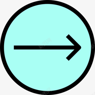 右箭头箭头和用户界面线颜色图标图标