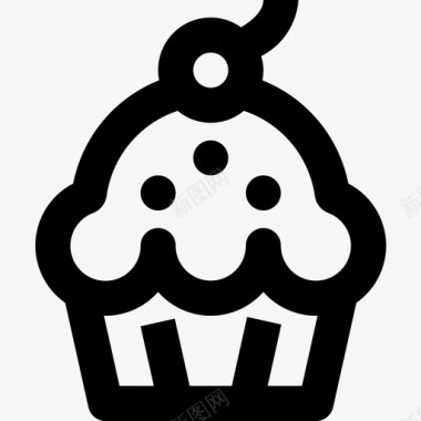 纸杯蛋糕面包店57直系图标图标