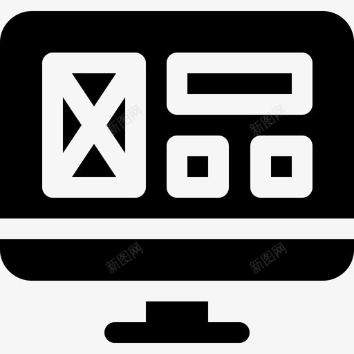 监视器响应式20填充图标svg_新图网 https://ixintu.com 响应式设计20 填充 监视器