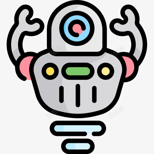 机器人科幻小说14线性颜色图标svg_新图网 https://ixintu.com 机器人 科幻小说14 线性颜色