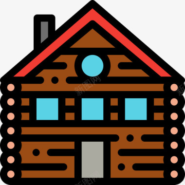 房子在村里6号直线颜色图标图标