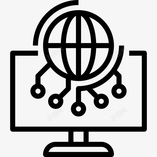 全球网格业务分析线性图标svg_新图网 https://ixintu.com 业务分析 全球网格 线性