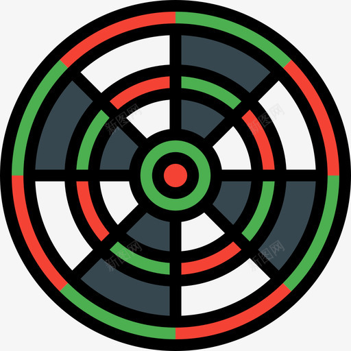 飞镖运动和游戏6线性颜色图标svg_新图网 https://ixintu.com 线性颜色 运动和游戏6 飞镖