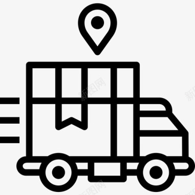 卡车商业234直线图标图标
