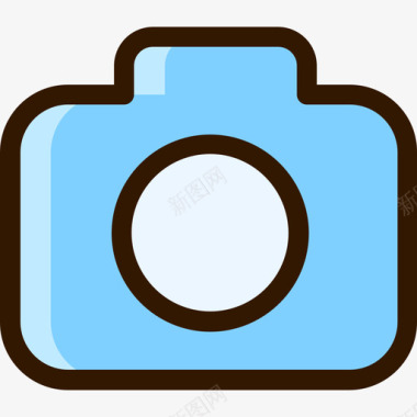摄像头移动应用程序5线性颜色图标图标