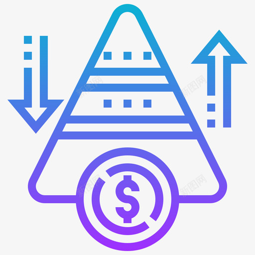 金字塔储蓄和投资6梯度图标svg_新图网 https://ixintu.com 储蓄和投资6 梯度 金字塔