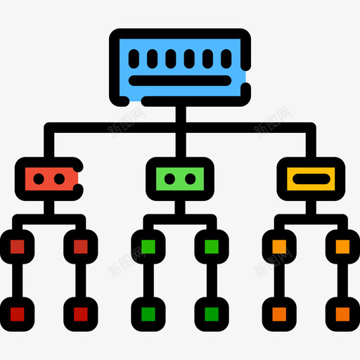 工作流工作关系3线性颜色图标svg_新图网 https://ixintu.com 工作关系3 工作流 线性颜色