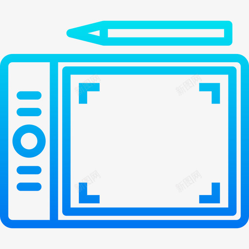 图形板设备8渐变图标svg_新图网 https://ixintu.com 图形板 渐变 设备8