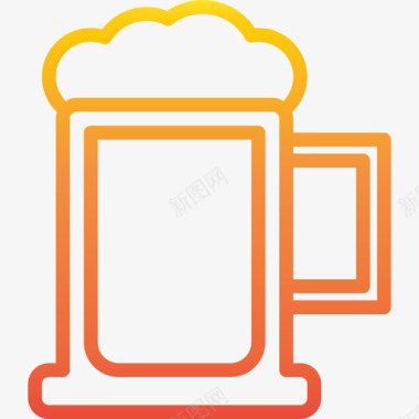 啤酒饮料12梯度图标图标